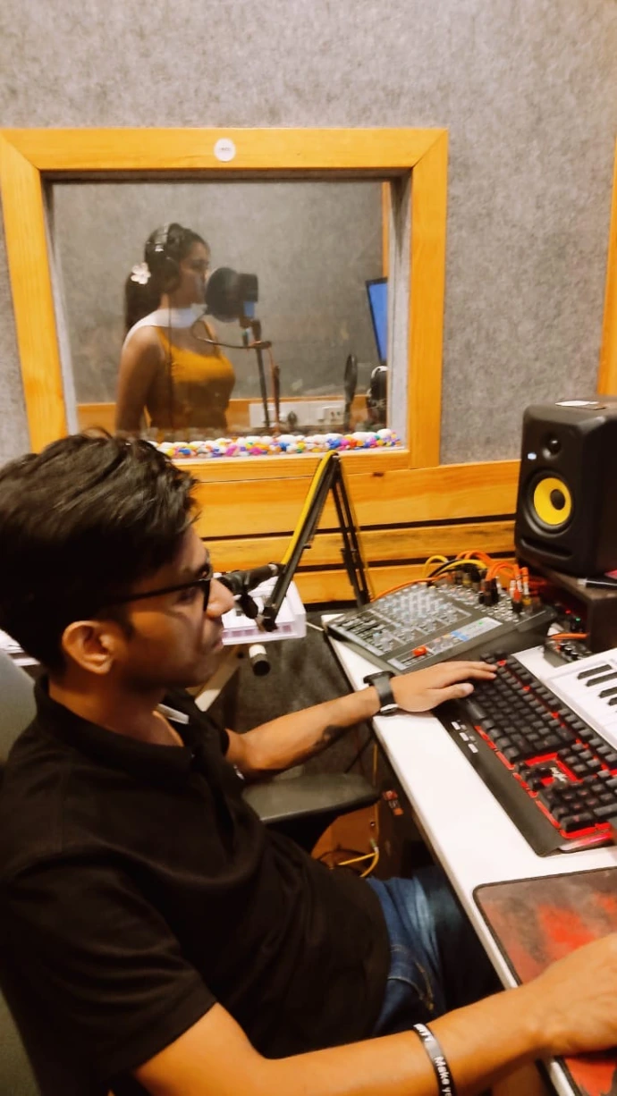 mixing and mastering session